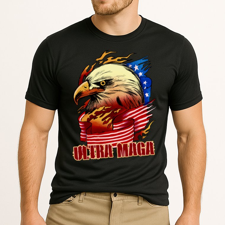 Ultra MAGA Bald Eagle Anti Biden Trump 2024 USA America Cooling Performance Crew T-Shirt