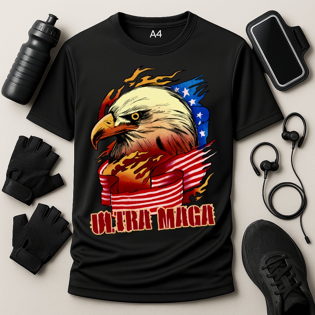 Ultra MAGA Bald Eagle Anti Biden Trump 2024 USA America Cooling Performance Crew T-Shirt