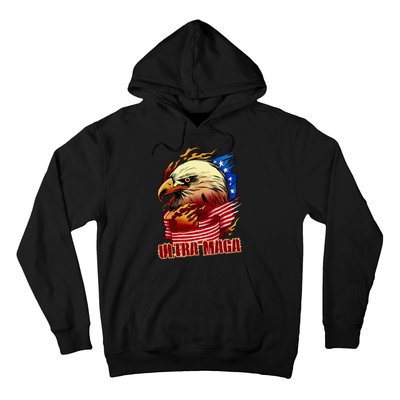 Ultra MAGA Bald Eagle Anti Biden Trump 2024 USA America Hoodie