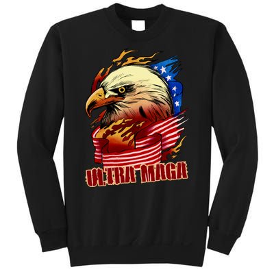 Ultra MAGA Bald Eagle Anti Biden Trump 2024 USA America Sweatshirt