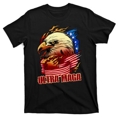 Ultra MAGA Bald Eagle Anti Biden Trump 2024 USA America T-Shirt