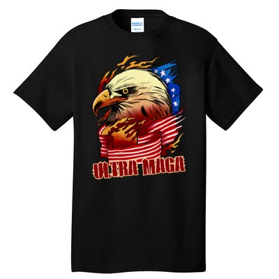 Ultra MAGA Bald Eagle Anti Biden Trump 2024 USA America Tall T-Shirt