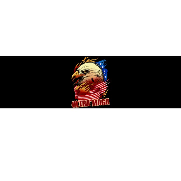 Ultra MAGA Bald Eagle Anti Biden Trump 2024 USA America Bumper Sticker