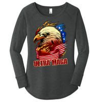 Ultra MAGA Bald Eagle Anti Biden Trump 2024 USA America Women's Perfect Tri Tunic Long Sleeve Shirt