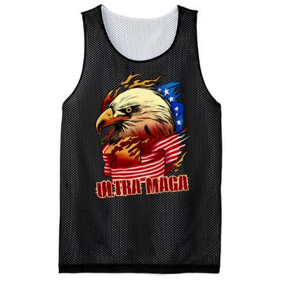 Ultra MAGA Bald Eagle Anti Biden Trump 2024 USA America Mesh Reversible Basketball Jersey Tank