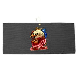 Ultra MAGA Bald Eagle Anti Biden Trump 2024 USA America Large Microfiber Waffle Golf Towel