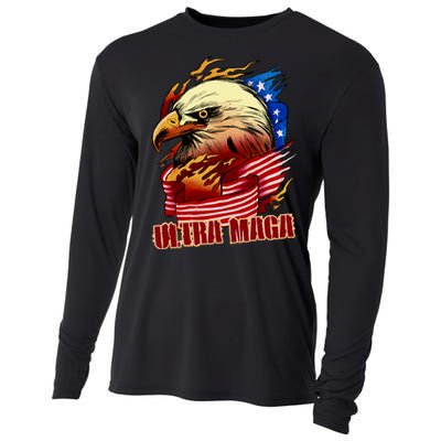 Ultra MAGA Bald Eagle Anti Biden Trump 2024 USA America Cooling Performance Long Sleeve Crew