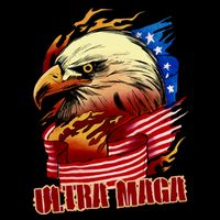 Ultra MAGA Bald Eagle Anti Biden Trump 2024 USA America Poster