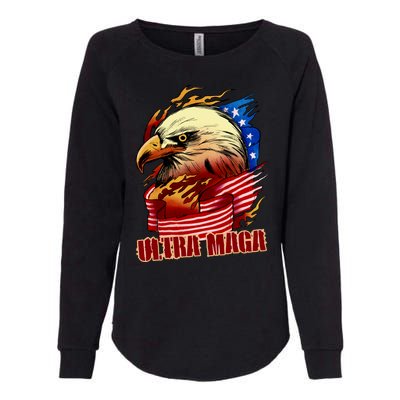 Ultra MAGA Bald Eagle Anti Biden Trump 2024 USA America Womens California Wash Sweatshirt