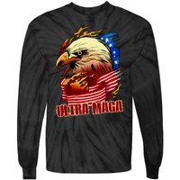 Ultra MAGA Bald Eagle Anti Biden Trump 2024 USA America Tie-Dye Long Sleeve Shirt