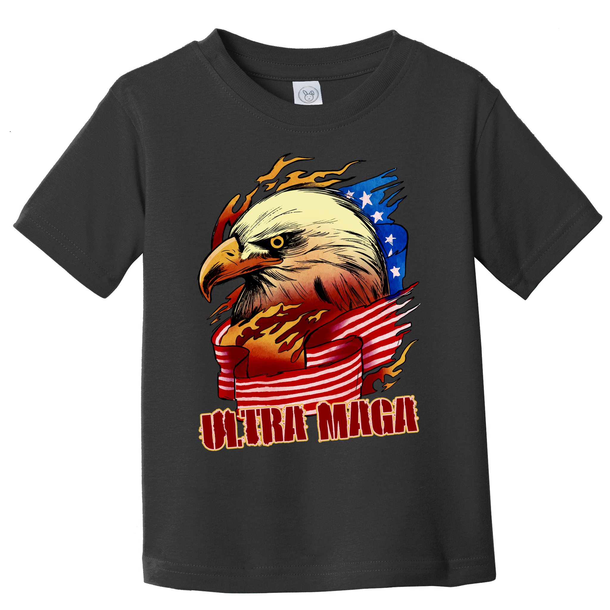 Ultra MAGA Bald Eagle Anti Biden Trump 2024 USA America Toddler T-Shirt