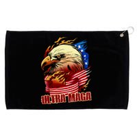 Ultra MAGA Bald Eagle Anti Biden Trump 2024 USA America Grommeted Golf Towel