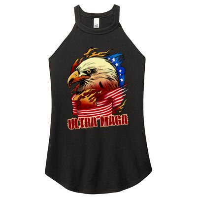 Ultra MAGA Bald Eagle Anti Biden Trump 2024 USA America Women's Perfect Tri Rocker Tank