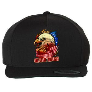 Ultra MAGA Bald Eagle Anti Biden Trump 2024 USA America Wool Snapback Cap