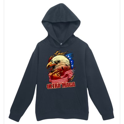 Ultra MAGA Bald Eagle Anti Biden Trump 2024 USA America Urban Pullover Hoodie