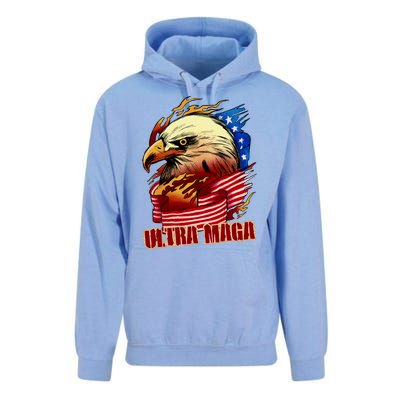 Ultra MAGA Bald Eagle Anti Biden Trump 2024 USA America Unisex Surf Hoodie