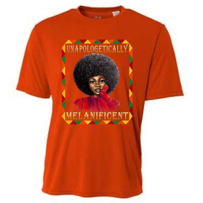 Unapologetically Melanificent Black History Black Magic Gift Cooling Performance Crew T-Shirt