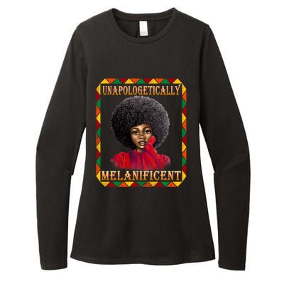 Unapologetically Melanificent Black History Black Magic Gift Womens CVC Long Sleeve Shirt