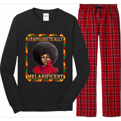 Unapologetically Melanificent Black History Black Magic Gift Long Sleeve Pajama Set