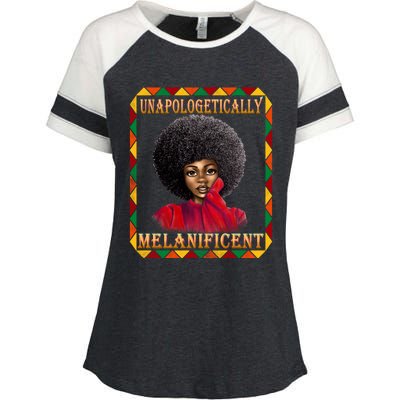 Unapologetically Melanificent Black History Black Magic Gift Enza Ladies Jersey Colorblock Tee