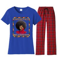 Unapologetically Melanificent Black History Black Magic Gift Women's Flannel Pajama Set