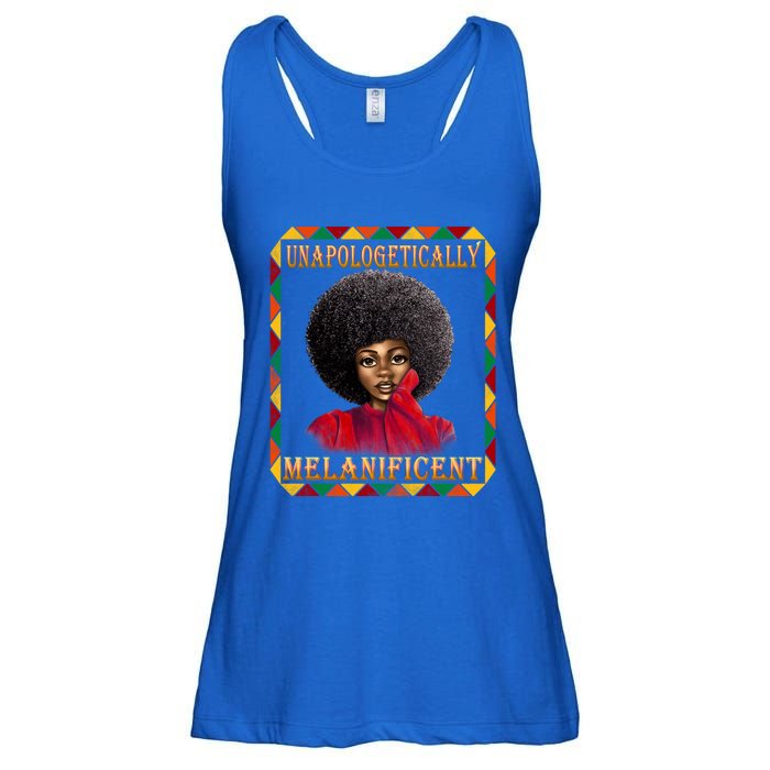 Unapologetically Melanificent Black History Black Magic Gift Ladies Essential Flowy Tank