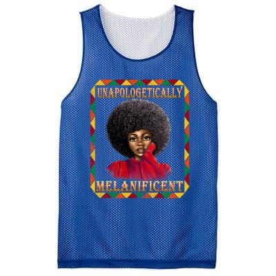 Unapologetically Melanificent Black History Black Magic Gift Mesh Reversible Basketball Jersey Tank