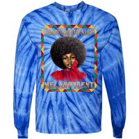 Unapologetically Melanificent Black History Black Magic Gift Tie-Dye Long Sleeve Shirt