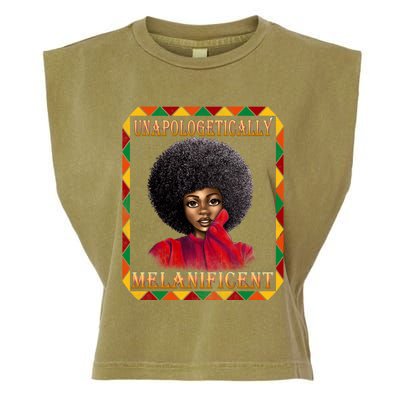 Unapologetically Melanificent Black History Black Magic Gift Garment-Dyed Women's Muscle Tee