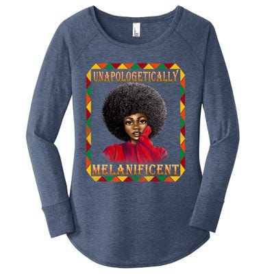 Unapologetically Melanificent Black History Black Magic Gift Women's Perfect Tri Tunic Long Sleeve Shirt