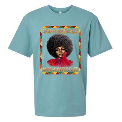 Unapologetically Melanificent Black History Black Magic Gift Sueded Cloud Jersey T-Shirt