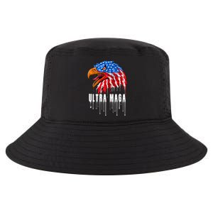 Ultra MAGA Bald Eagle Bloody Splatter Trump 2024 Anti Biden Cool Comfort Performance Bucket Hat