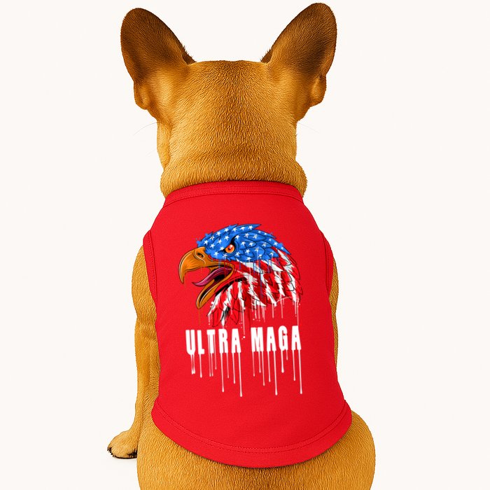 Ultra MAGA Bald Eagle Bloody Splatter Trump 2024 Anti Biden Doggie Tank