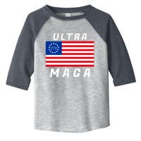 Ultra MAGA Betsy Ross 1776 Flag Trump 2024 Anti Biden Toddler Fine Jersey T-Shirt