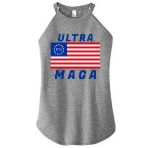 Ultra MAGA Betsy Ross 1776 Flag Trump 2024 Anti Biden Women's Perfect Tri Rocker Tank