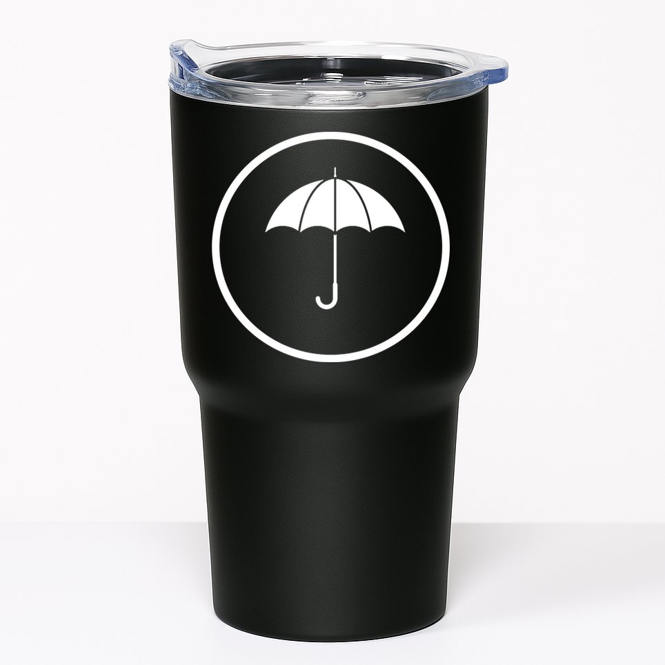 Umbrella Simple Emblem Tumbler