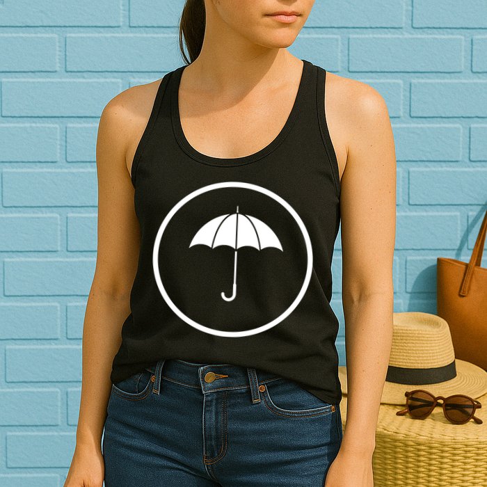 Umbrella Simple Emblem Womens Tank Top