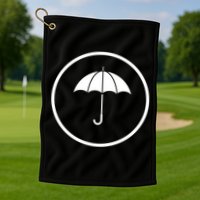 Umbrella Simple Emblem Golf Towel