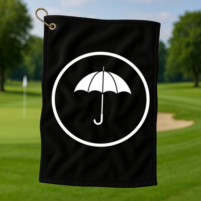 Umbrella Simple Emblem Golf Towel