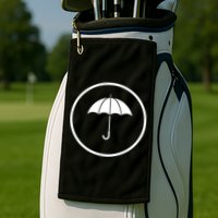 Umbrella Simple Emblem Golf Towel