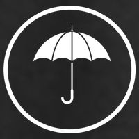 Umbrella Simple Emblem Golf Towel