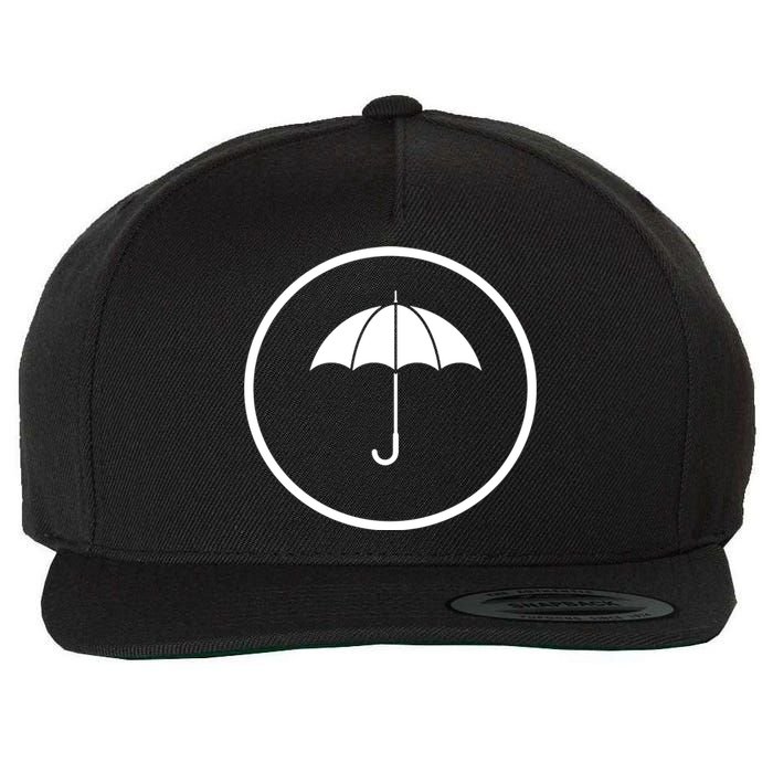 Umbrella Simple Emblem Wool Snapback Cap