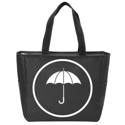 Umbrella Simple Emblem Zip Tote Bag