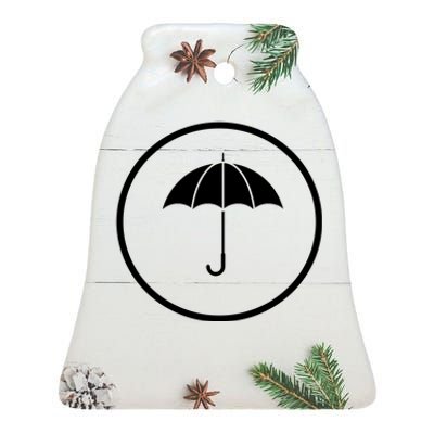 Umbrella Simple Emblem Ceramic Bell Ornament