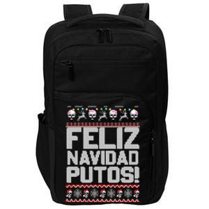 Ugly Mexican Christmas Feliz Navidad Putos Funny Gift Impact Tech Backpack