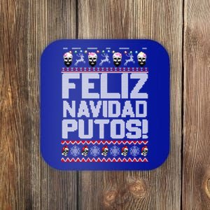 Ugly Mexican Christmas Feliz Navidad Putos Funny Gift Coaster