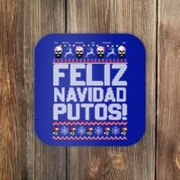 Ugly Mexican Christmas Feliz Navidad Putos Funny Gift Coaster