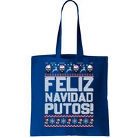 Ugly Mexican Christmas Feliz Navidad Putos Funny Gift Tote Bag