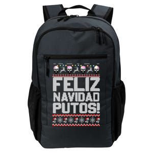 Ugly Mexican Christmas Feliz Navidad Putos Funny Gift Daily Commute Backpack