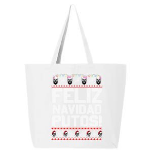 Ugly Mexican Christmas Feliz Navidad Putos Funny Gift 25L Jumbo Tote